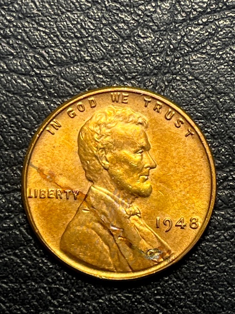 Lincoln-Wheat-Cent-1948--Major-Die-Crack-+-Lamination-Problem